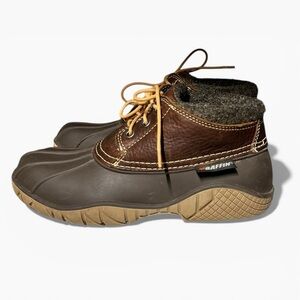 🌻Baffin Whitetail II Brown Leather Insulated Lace Up Ankle Boots Women's Size 9